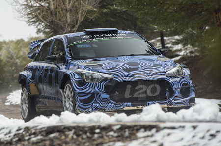 Viieukselise Hyundai i20 WRC testisõit. Foto: Hyundai WRC